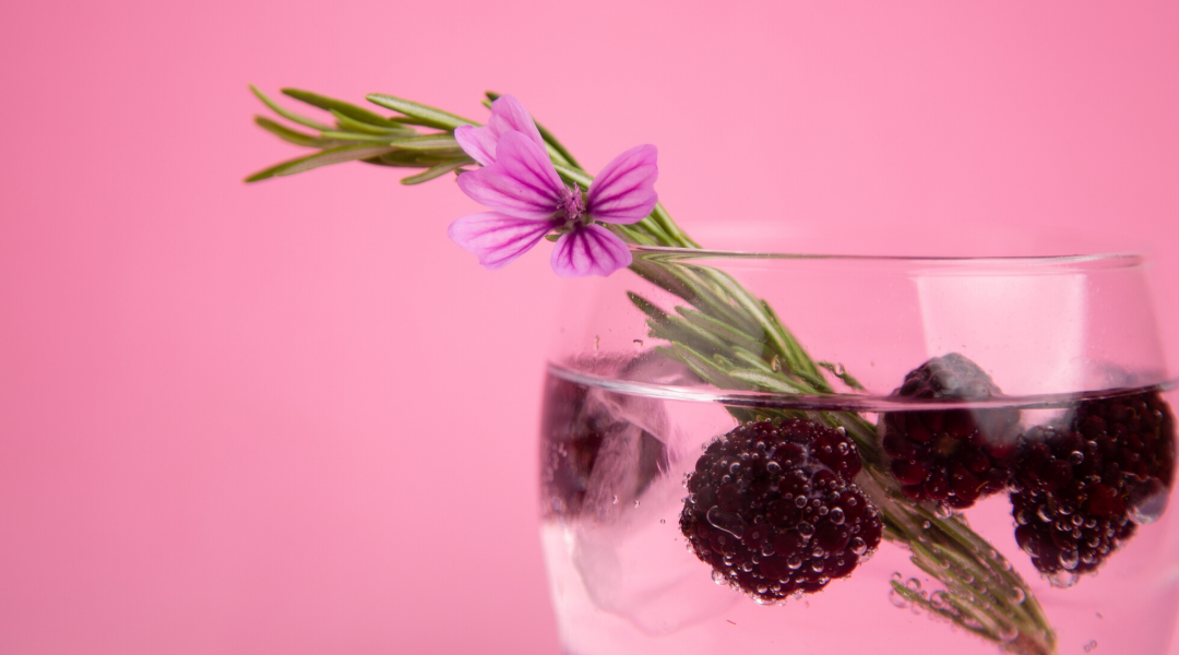 Gin and tonic with beautiful garnish